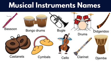 Musical Instruments Names, Information and Pictures - GrammarVocab