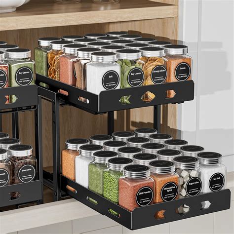 Pull Out Spice Rack Organizer for Cabinet, 2-Tier Philippines | Ubuy