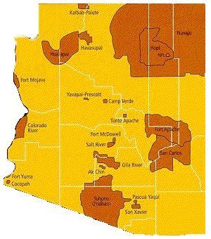 Map of Arizona Indian Communities