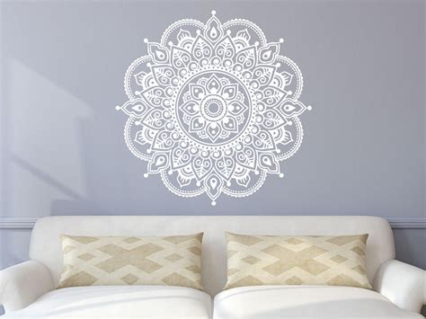 Mandala Wall Decal Yoga Studio Vinyl Sticker Decals Ornament Etsy