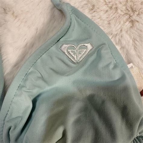 Sexy Soft Blue Triangle String Bikini Top By Roxy Depop