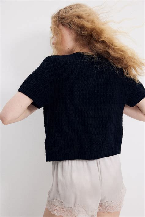 Strukturstrikket cardigan - Sort - DAME | H&M NO