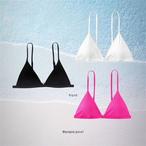 มบราขายแยก Triangle Bikini บกนผารองสามเหลยม ม5ส Shopee Thailand