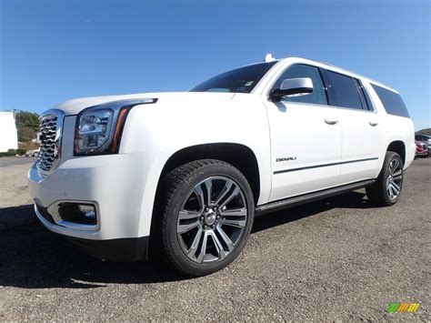 White Frost Tricoat 2018 GMC Yukon XL Denali 4WD Exterior Photo