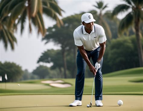 Golfing African American Man With White Cap Stable Diffusion Online