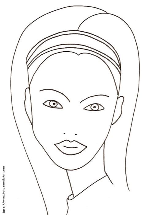 Coloriage Visage Fille Pour D Coupage Dessin Gratuit Imprimer