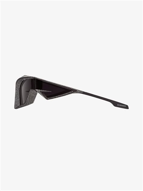 Giv Cut Unisex Sunglasses With Crystals In Black Givenchy Us