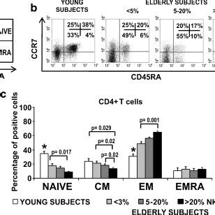 Distribution Of Cd And Cd T Cells Into Na Ve Central Memory