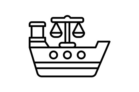 Maritime Laws Outline Icon Graphic by Maan IconsCreative Fabrica
