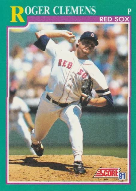 1991 SCORE 655 Roger Clemens Boston Red Sox EUR 0 06 PicClick FR