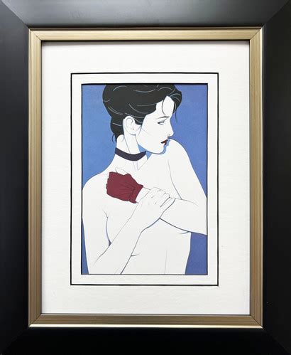 Patrick Nagel Untitled 47 CUSTOM FRAMED Art Deco Print Marlin Art