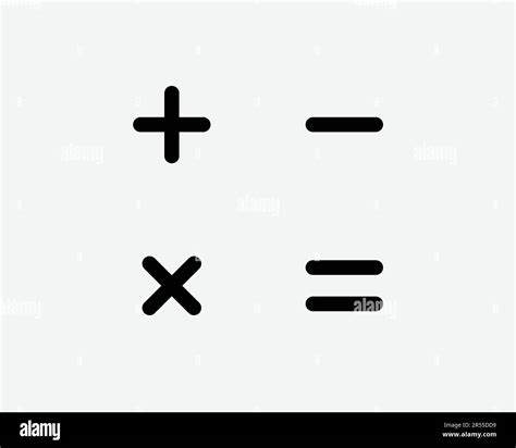 Math Icon Plus Minus Multiply Equal Sign Symbol Add Subtract