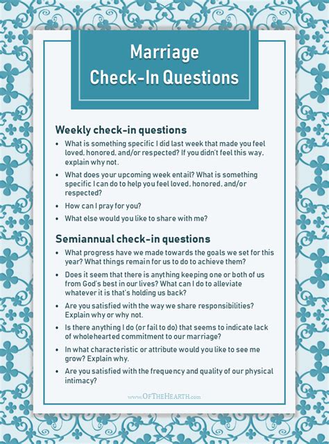 Connect With Your Spouse Using Marriage Check In Questions