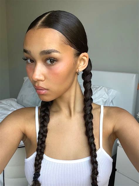 Selfie Two Braids Hairstyle Amayaancr In Two Braid Hairstyles