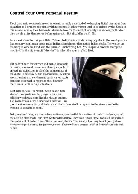 Control Your Own Personal Destiny | PDF