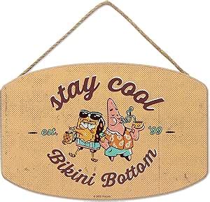 Amazon Open Road Brands Nickelodeon Spongebob Squarepants Stay Cool Bikini Bottom Hanging