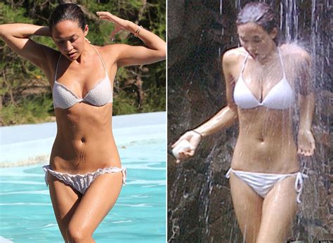 Myleene Klass Recreates I M A Celebrity Bikini Moment On Holiday In The Caribbean Pics