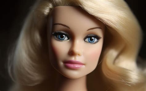 Premium Ai Image A Headshot Portrait Of A S Era Blonde Barbie