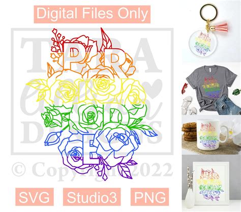 Gay Pride Svg Lgbtq Svg Lgbt Svg Floral Pride Cricut Silhouette Cameo Svg File Pride