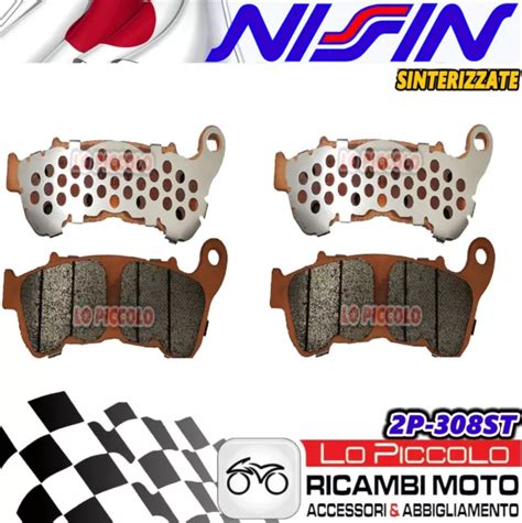 KIT 4 PASTIGLIE Freno Nissin Anteriori Sinter Honda Nes 125 2009 EUR