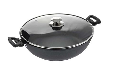 Сковорода-сотейник со съемными ручками, стеклянной крышкой 300/85мм ...