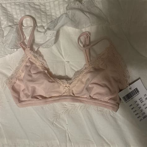 Brandy Melville Pink Lace Bralette Lingerie Depop