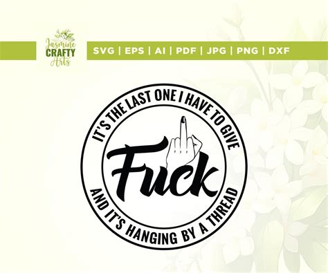 Last Fuck Svg Cricut Sublimation A Thread Svg Funny Ornaments Svg Its Hanging Svg