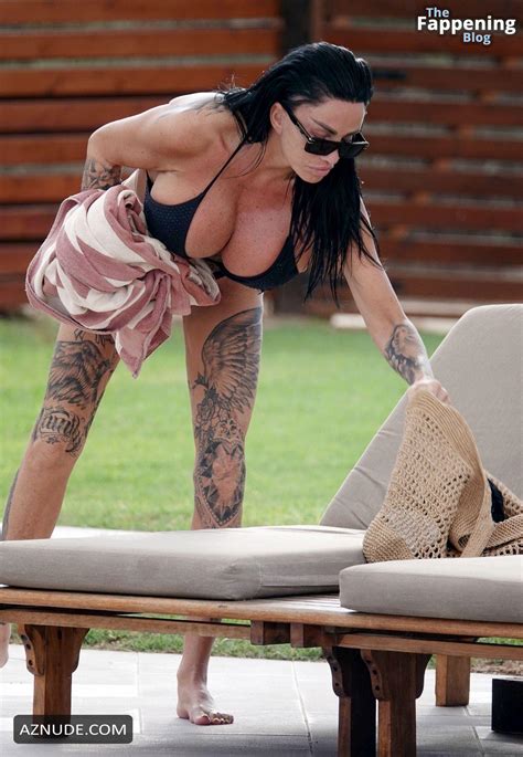 Katie Price Sexy Spotted Showing Off Her Voluptuous Bikini Body At A Pool In Cyprus Aznude