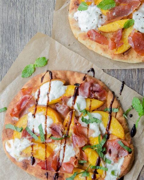 Peach Prosciutto And Burrata Flatbread Blue Jean Chef Meredith