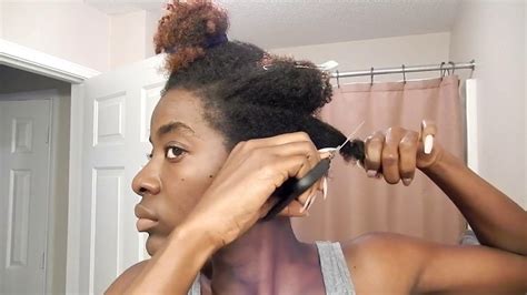 Diy Tapered Cut On 4c Natural Hair Youtube