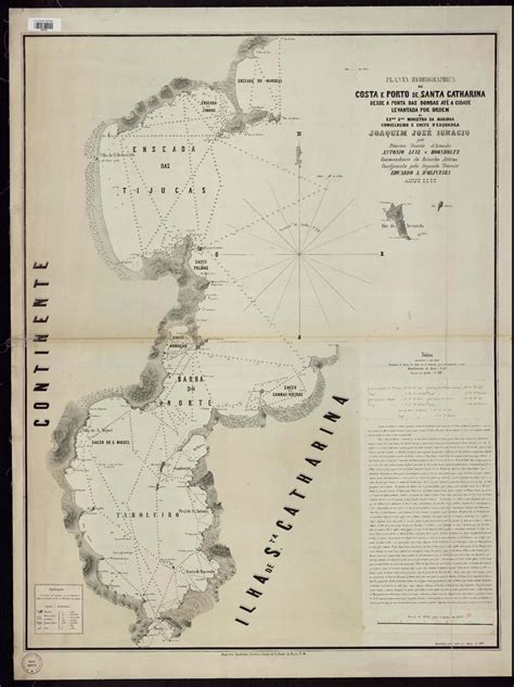 Planta Hydrographica Da Costa E Porto De Santa Catharina Desde A Ponta