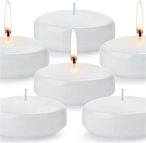 12 Bulk White Floating Candles 2 Inch Unscented Tealights For Romantic Weddings