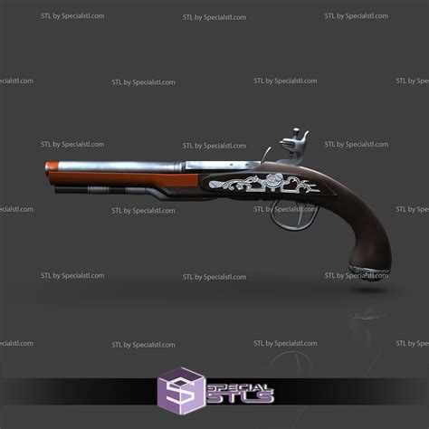 Cosplay Stl Files Jack Sparrow Flintlock Pistol Specialstl