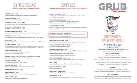 Catering/Delivery — GRUB Durham