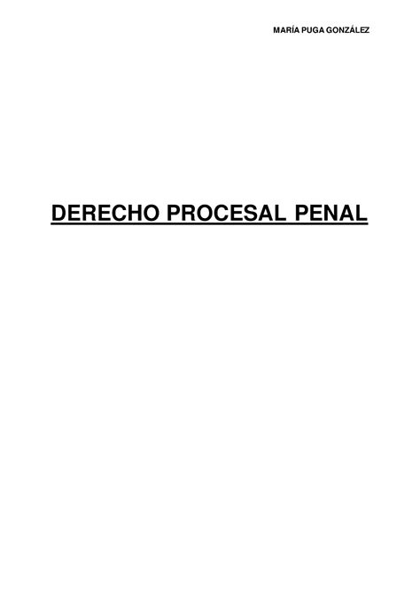 TOT Penal Apuntes Para Estudiar Para El Examen DERECHO PROCESAL