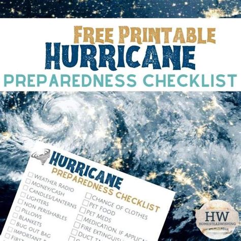 Hurricane Preparedness Checklist Printable