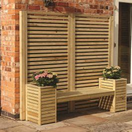 Rowlinson Garden Creations Corner Set Timber Bench With Screens And