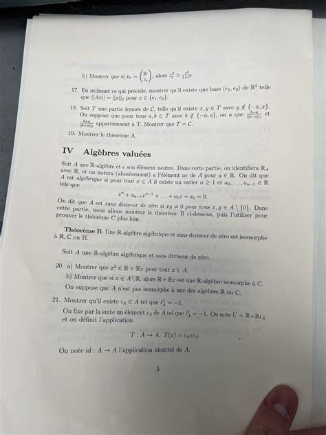 Concours X Ens Maths A Sujet Mp Et Mpi G N Ration Pr Pa