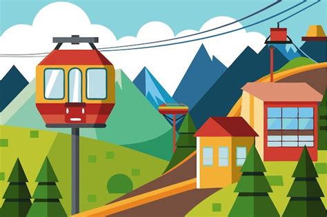 cartoon cable car images    freepik