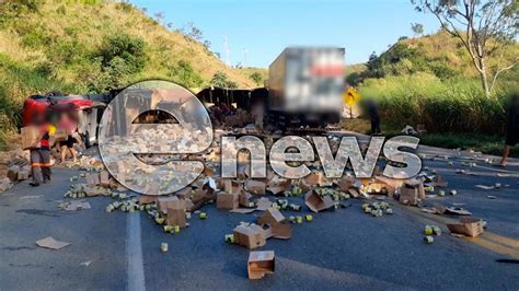 Acidente deixa trânsito interditado na BR 262 entre Campos Altos e