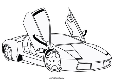 Macchine Sportive Da Colorare - Auto Sportive da Colorare - Disegni per Bambini da Stampare