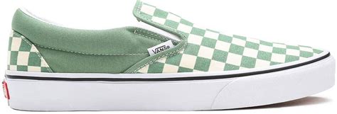 Vans Classic Slip On Checkerboard Shale Green White Vn0a33tb43b1