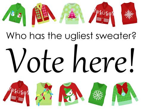 Ugly Sweater Party Printables