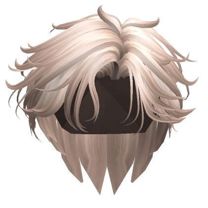 Messy Middle Part Hair In Platinum Blonde Roblox