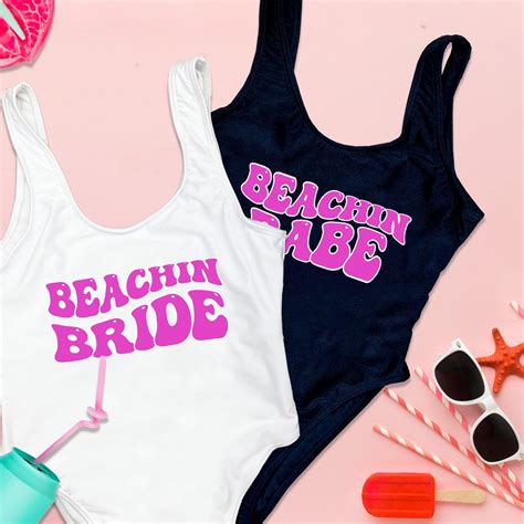 Beachin Bride Swimsuits Beachin Babe Swimsuits Bachelorette Swimsuits SW 46 GU New Etsy