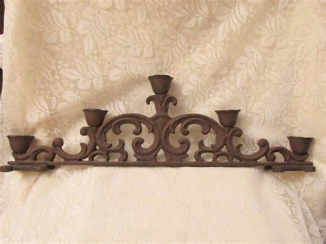 Antique Vintage Cast Iron Candlestick Holder Candle Holder For 5