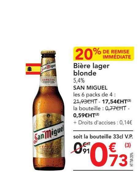 Promo Bi Re Lager Blonde San Miguel Chez Metro Icatalogue Fr