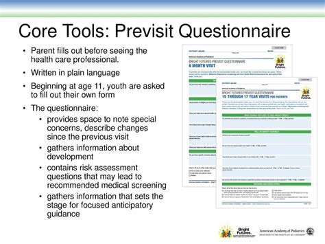 Aap Bright Futures National Center Bright Futures Tool Resource Kit