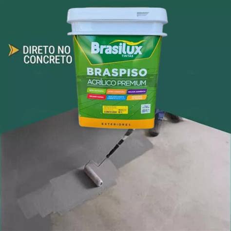 Brasilux Braspiso Tinta Premium Para Piso Acetinada Cinza Escuro