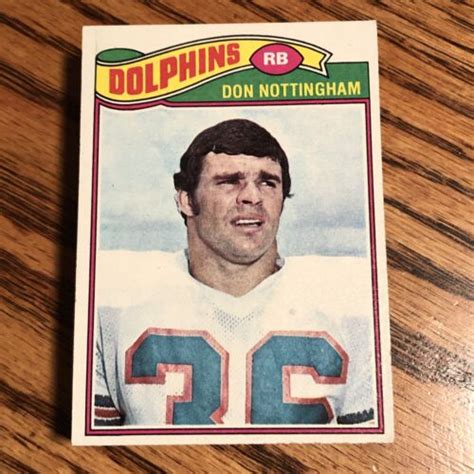 1977 Topps Don Nottingham 492 Miami Dolphins Football Card Ebay